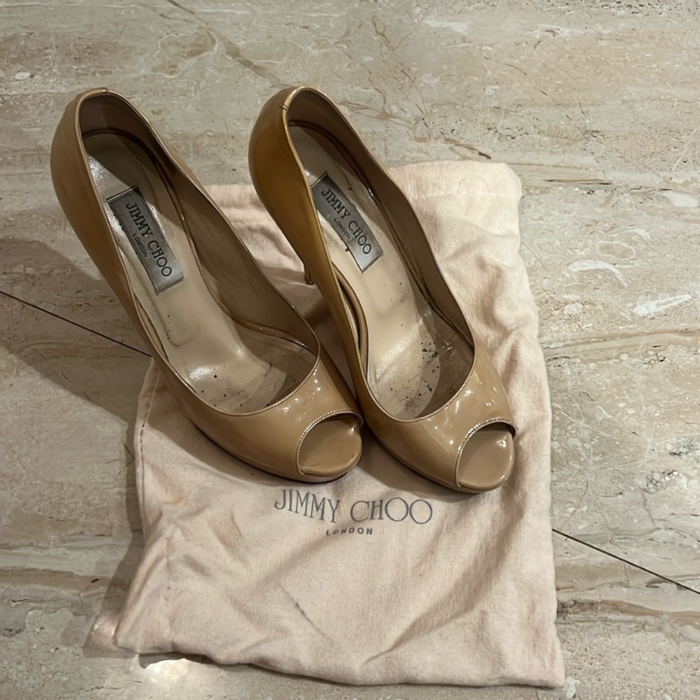 Jimmy choo nude high heels